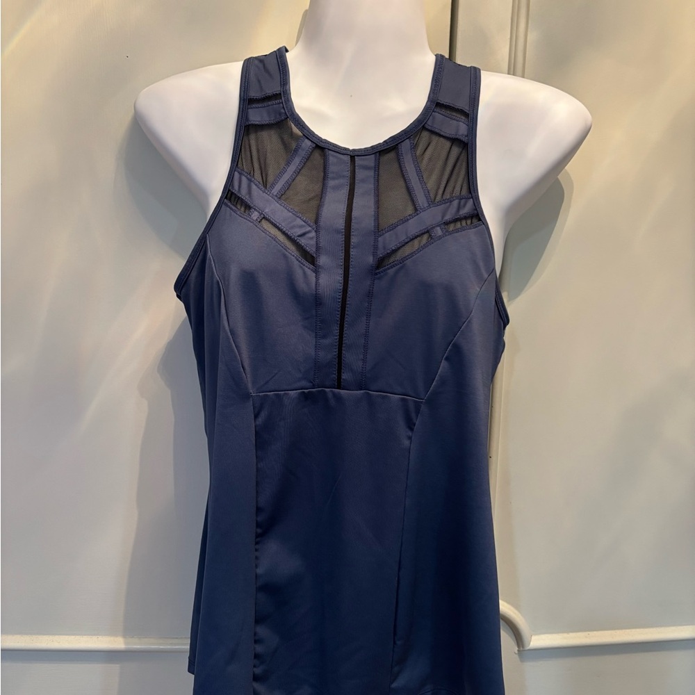 Lucky in Love Midnight Blue Mesh Tank Top